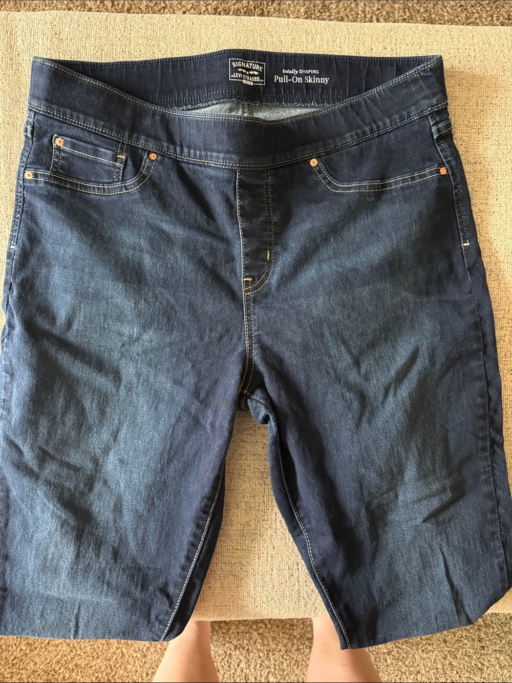 Signature by Levi Strauss Dark Navy Pull-On Skinny Jeans
